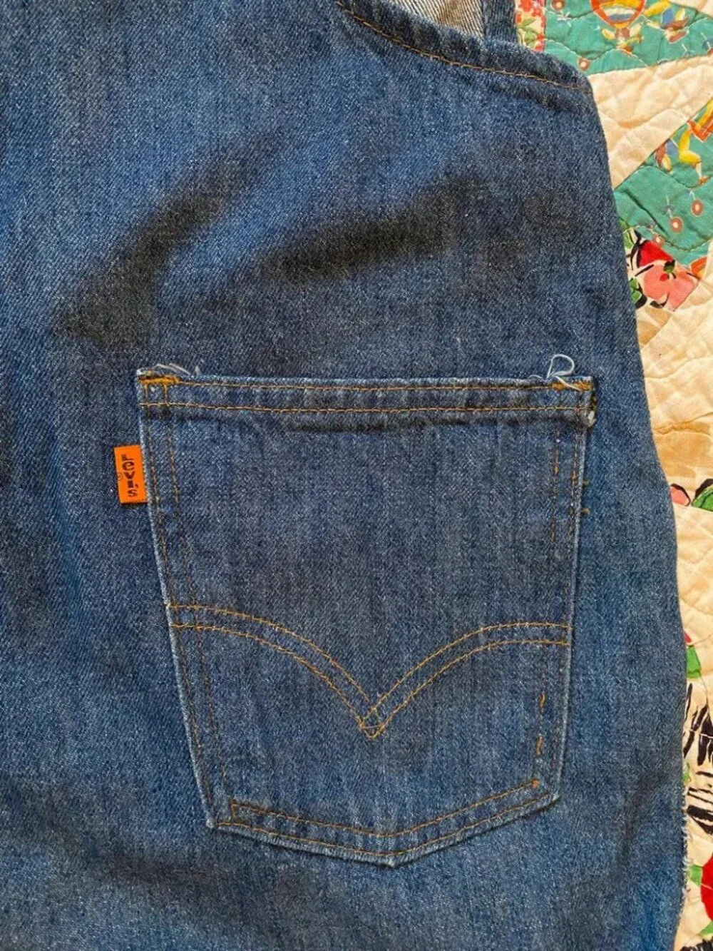 Women's Levi's Vintage 70s Overalls Orange Tab